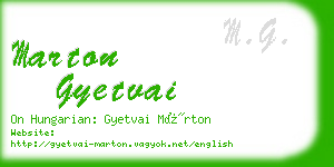 marton gyetvai business card